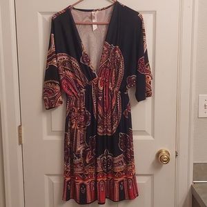 Womans XL neck plunging dress